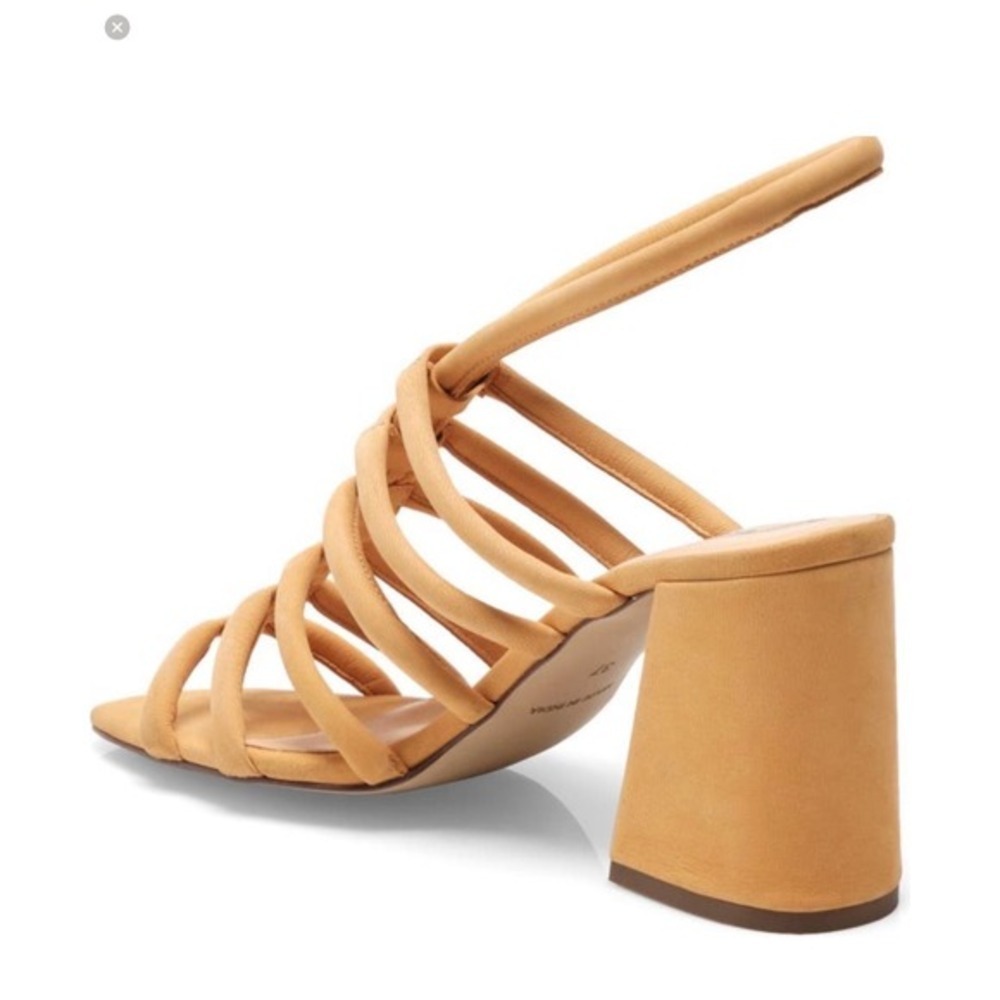 Free People Tan Strappy Block Heel Sandals - Picture 3 of 6